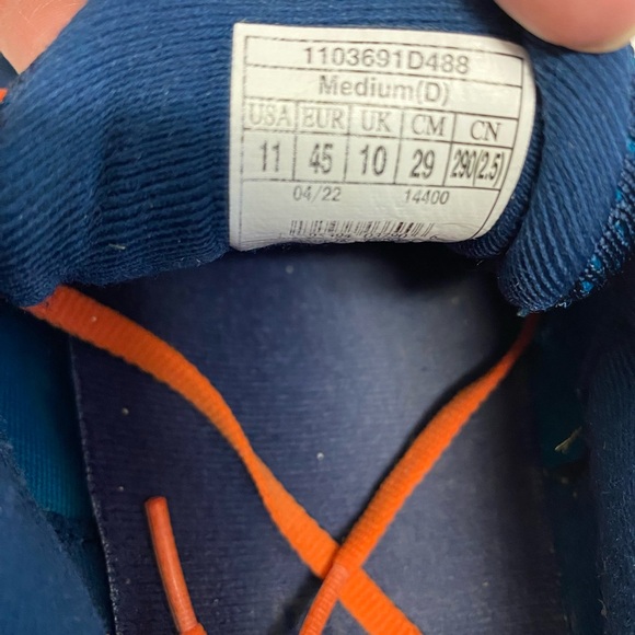 Brooks Ghost 14 Men’s Size 11 D Running Shoe Titan / Teal / Flame Sneaker - Picture 12 of 12